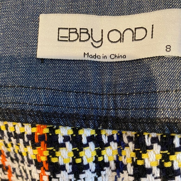 EBBY and I MULTICOLOR SNAP TWEED SKIRT - Picture 4 of 12